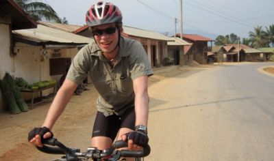 Tony Mohr Cycling on the  tour with redspokes